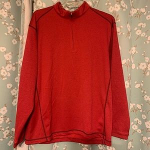 Red golf quarter zip